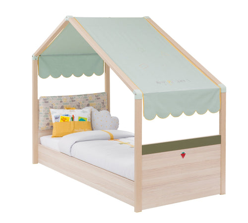 BFSummer Pat din pal pentru copii Montessori New Natural / Verde-180 x 80 cm