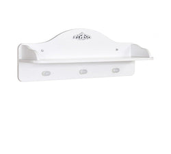 Etajera suspendata din pal, pentru bebe, Romantic Baby Alb, l75xA22xH30 cm